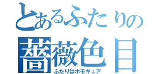 とあるふたりの薔薇色目録（ふたりはホモキュア）