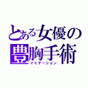 とある女優の豊胸手術（イミテーション）