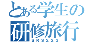 とある学生の研修旅行（ＳＲＳ２２３）