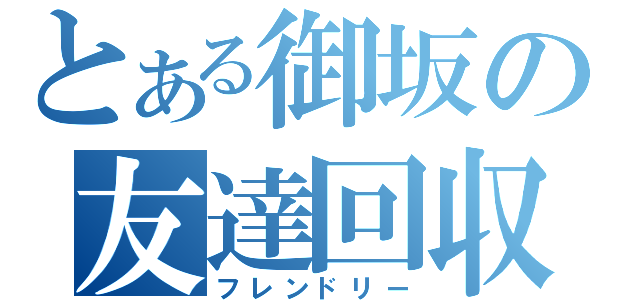 とある御坂の友達回収（フレンドリー）