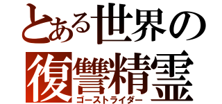 とある世界の復讐精霊（ゴーストライダー）