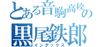 とある音駒高校の黒尾鉄郎（インデックス）