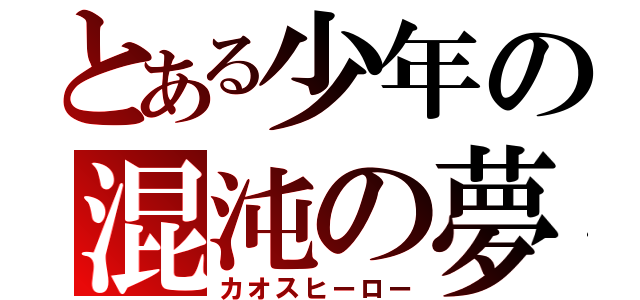 とある少年の混沌の夢（カオスヒーロー）