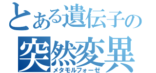 とある遺伝子の突然変異（メタモルフォーゼ）