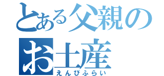 とある父親のお土産（えんびふらい）