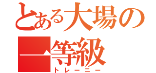 とある大場の一等級（トレーニー）