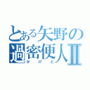 とある矢野の過密便人Ⅱ（か げ と）