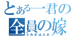 とある一君の全員の嫁（うわきはだめ）