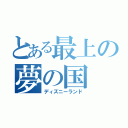 とある最上の夢の国（ディズニーランド）