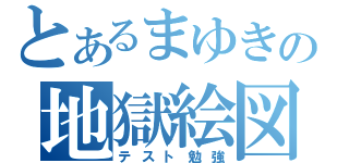 とあるまゆきの地獄絵図（テスト勉強）