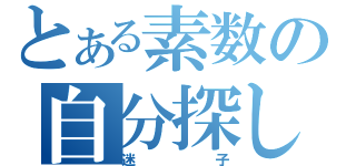 とある素数の自分探し（迷子）