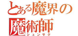 とある魔界の魔術師（シュンサク）