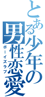 とある少年の男性恋愛（ボーイズラブ）