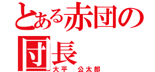 とある赤団の団長（大平 公太郎）