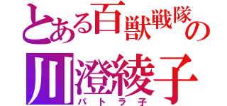 とある百獣戦隊の川澄綾子（パトラ子）