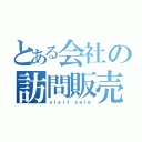 とある会社の訪問販売（ｖｉｓｉｔ ｓａｌｅ）