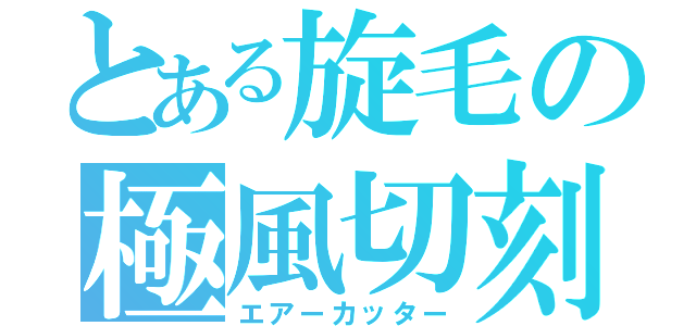 とある旋毛の極風切刻（エアーカッター）