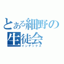 とある細野の生徒会（インデックス）