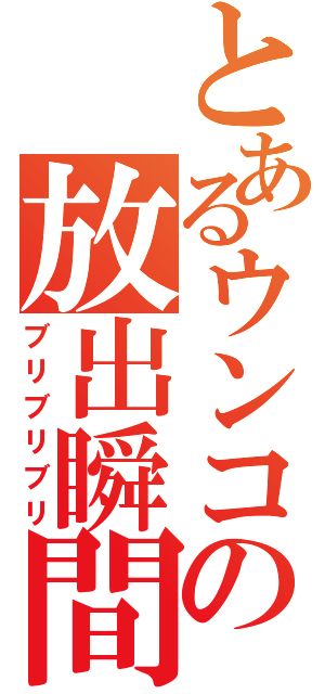 とあるウンコの放出瞬間（ブリブリブリ）