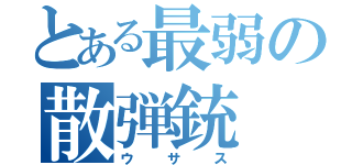 とある最弱の散弾銃（ウサス）