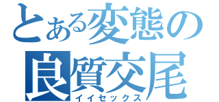 とある変態の良質交尾（イイセックス）