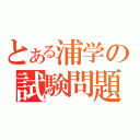 とある浦学の試験問題（）