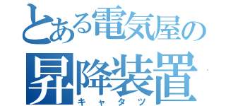 とある電気屋の昇降装置（キャタツ）