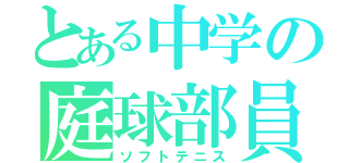 とある中学の庭球部員（ソフトテニス）