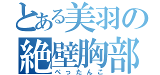 とある美羽の絶壁胸部（ぺったんこ）