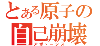 とある原子の自己崩壊（アポトーシス）