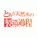 とある天然水の製造過程（プロデュース）