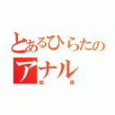 とあるひらたのアナル（拡張）