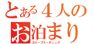 とある４人のお泊まり会（スリープミーティング）