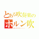 とある吹奏楽のホルン吹き（ホルンダイスキィィィィィ）