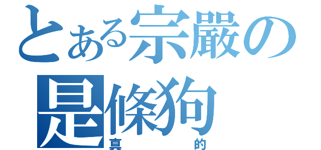 とある宗嚴の是條狗（真的）