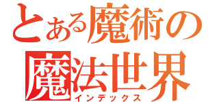 とある魔術の魔法世界（インデックス）