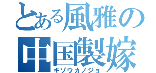 とある風雅の中国製嫁（ギゾウカノジョ）