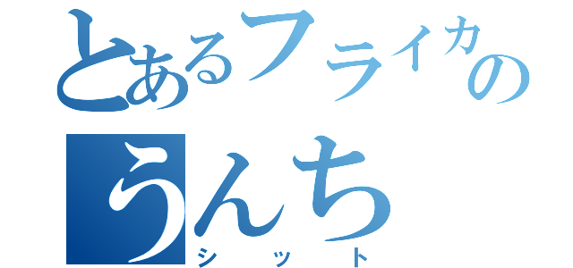 とあるフライカのうんち（シット）