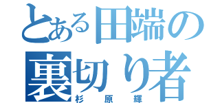 とある田端の裏切り者（杉原輝）