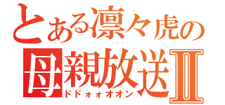 とある凛々虎の母親放送Ⅱ（ドドォォオオン）