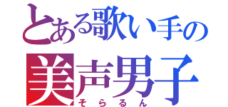 とある歌い手の美声男子（そらるん）