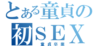 とある童貞の初ＳＥＸ（　童貞卒業）