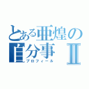 とある亜煌の自分事Ⅱ（プロフィール）