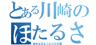 とある川崎のほたるさん（おちんちんソムリエの道）