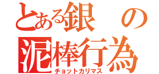 とある銀の泥棒行為（チョットカリマス）