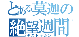 とある莫迦の絶望週間（テストキカン）