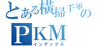 とある橫掃千軍のＰＫＭ（インデックス）