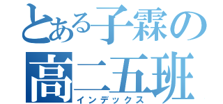 とある子霖の高二五班（インデックス）