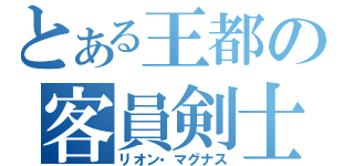 とある王都の客員剣士（リオン・マグナス）