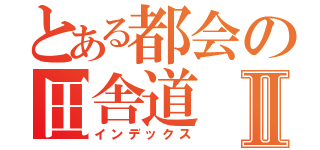 とある都会の田舎道Ⅱ（インデックス）